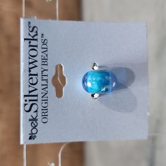 Belk Silverworks Blue Murano Glass Originality Bead NWT - Picture 3 of 4